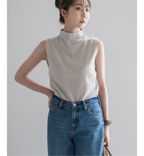 NOBLE「【洗える】ボトルネックスリーブレスニット」|ニット・セーター|