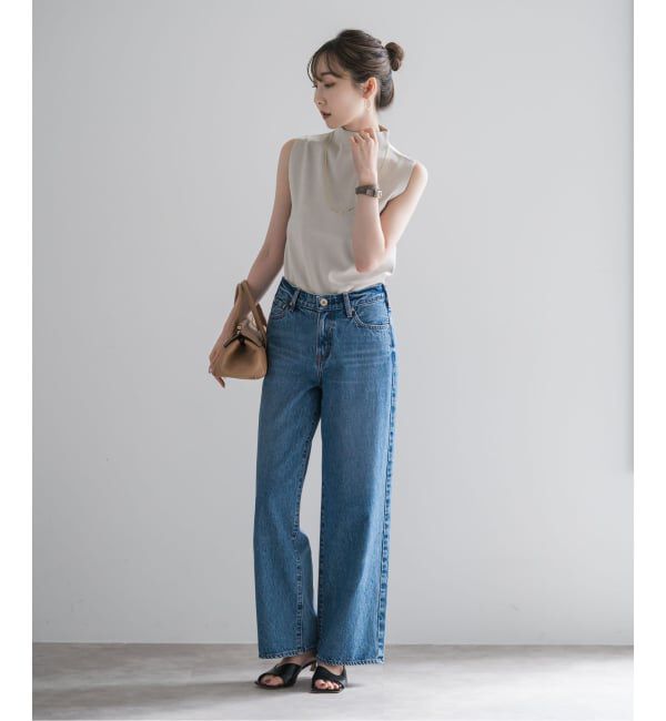 NOBLE「【洗える】ボトルネックスリーブレスニット」|ニット・セーター|