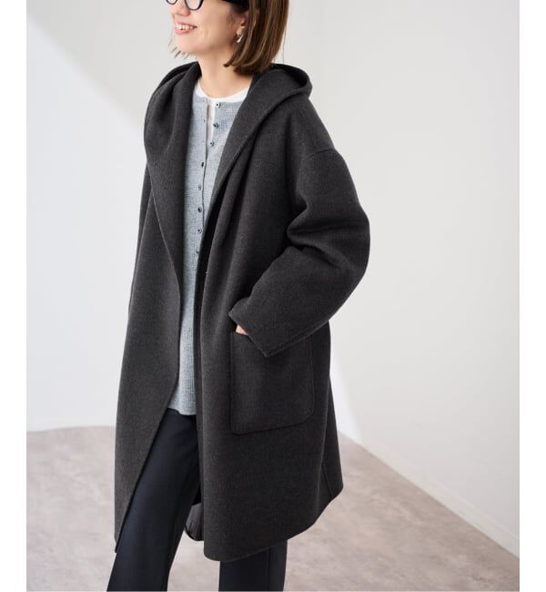 FRAMeWORK「SUPER160'sフーディショートコート」|その他|