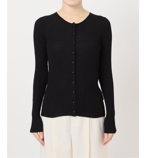 NOBLE「《追加予約》CO/SILK リブカーディガン」|カーディガン|