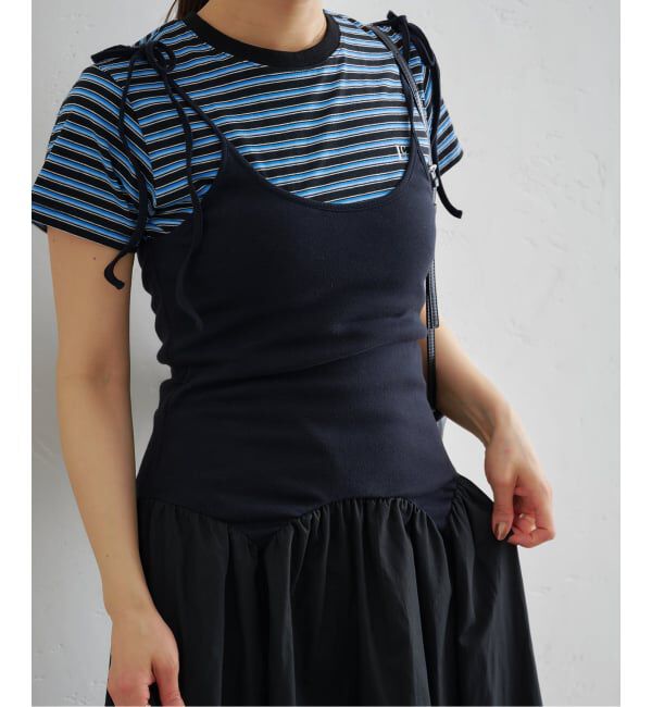 U by SPICK&SPAN「《予約》カットドッキングギャザースカート」|スカート|