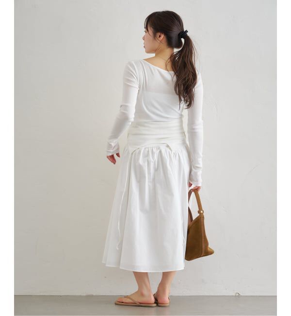 U by SPICK&SPAN「《予約》カットドッキングギャザースカート」|スカート|