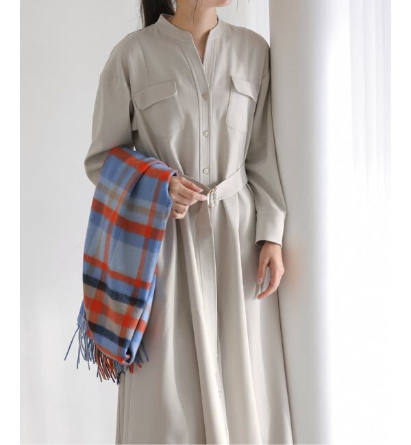  「【洗える】ツイルポケットシャツワンピース」|ワンピース|