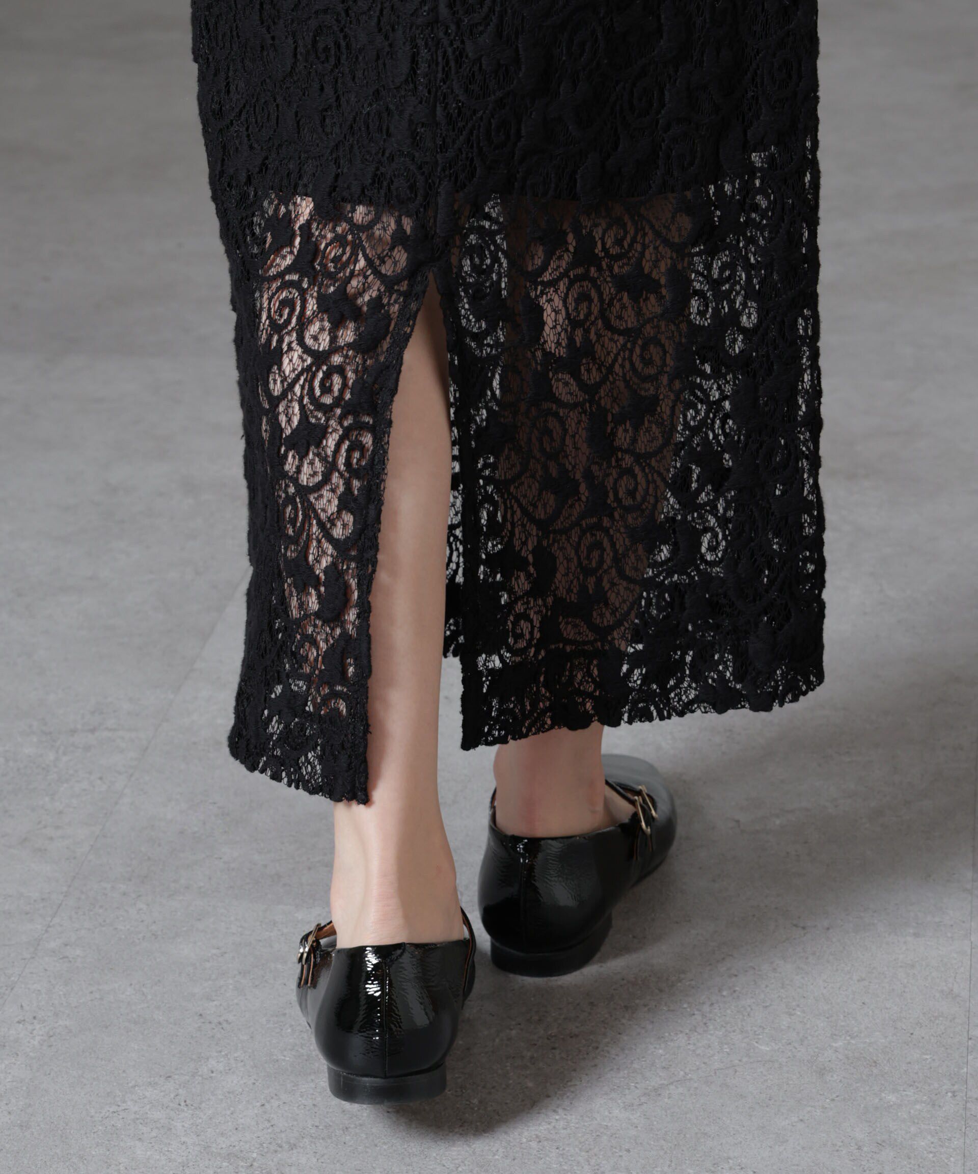 nano･universe「レースナロースカート」|スカート|