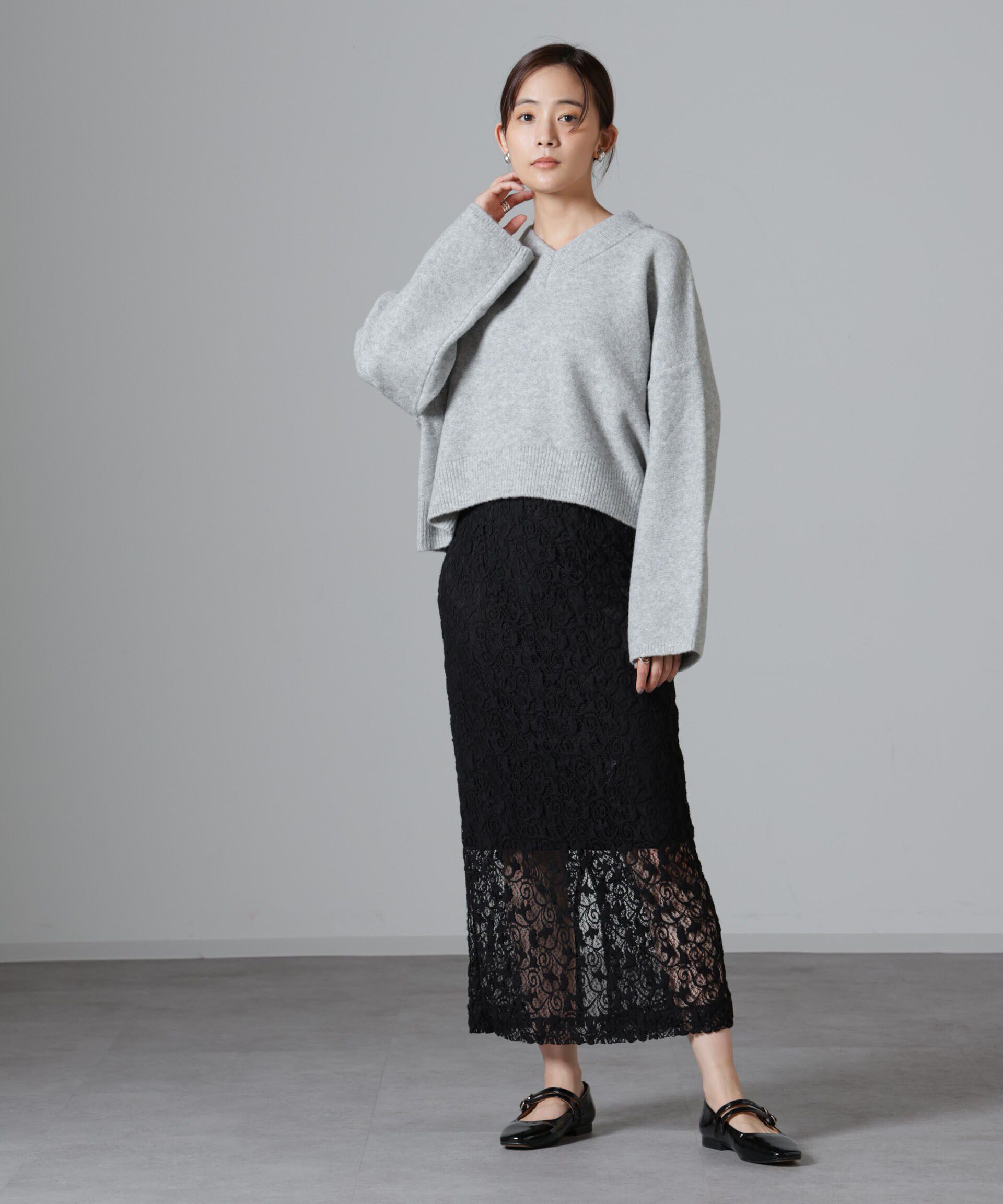 nano･universe「レースナロースカート」|スカート|