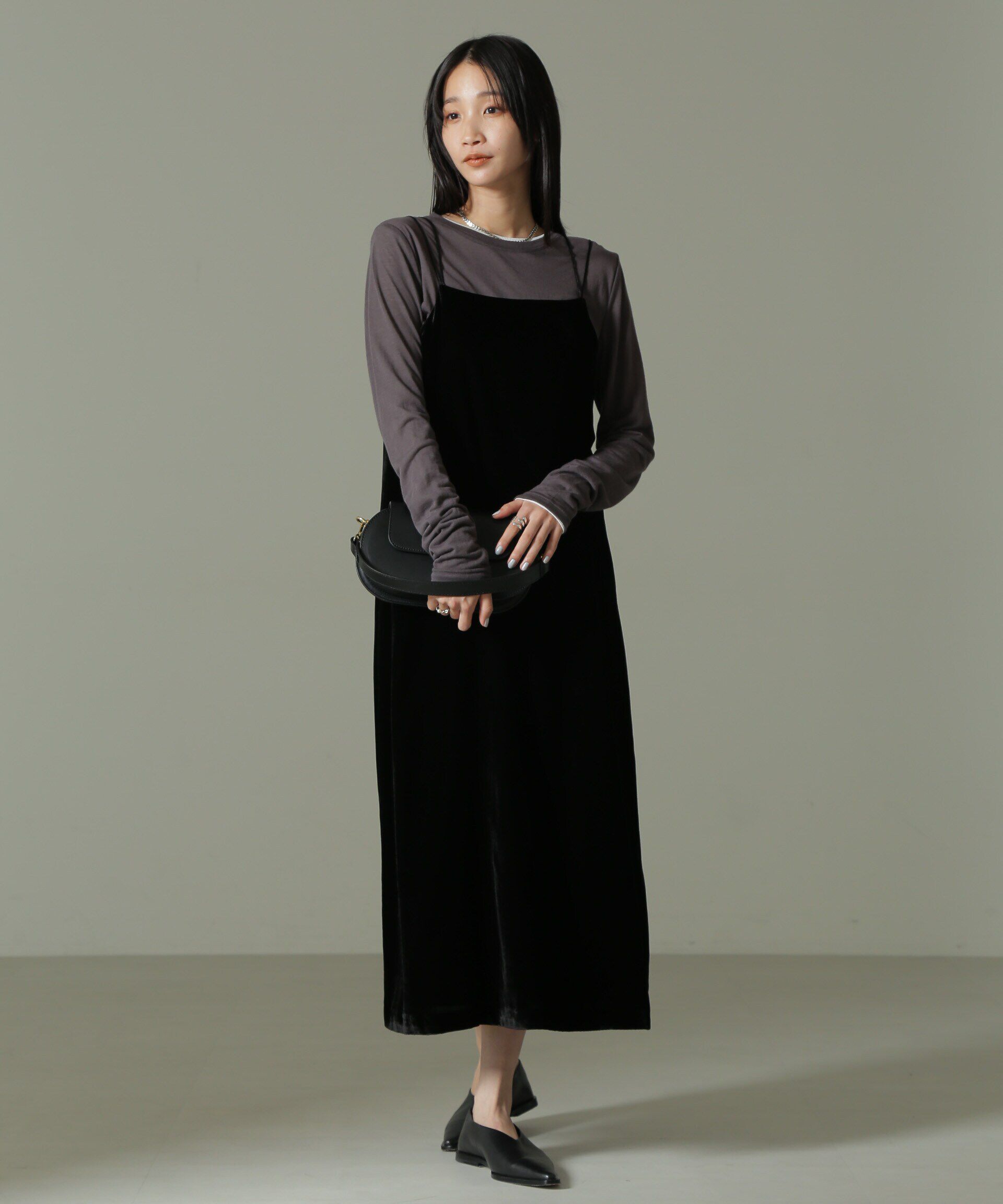 nano･universe「ベロアキャミワンピース」|ワンピース|