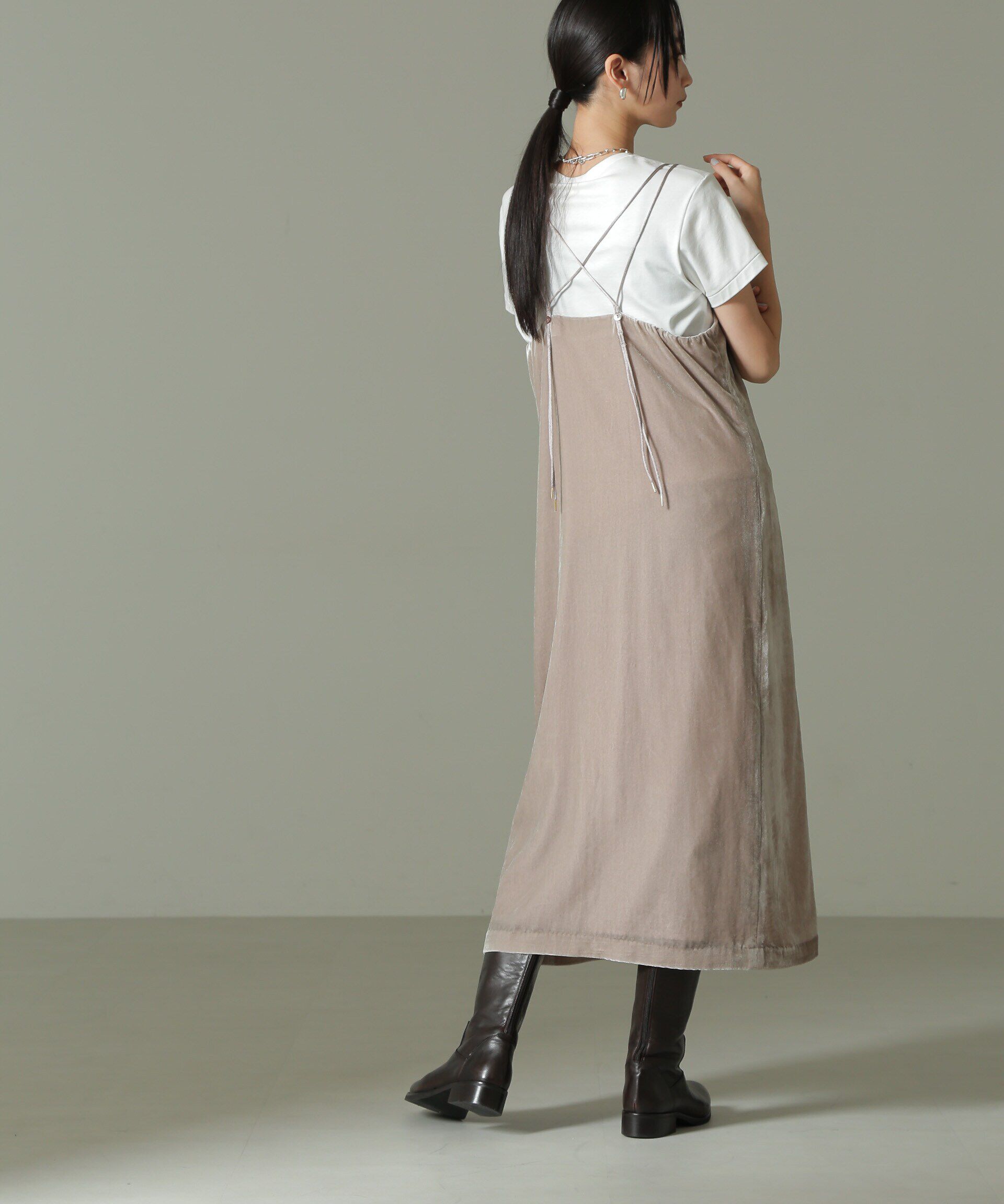 nano･universe「ベロアキャミワンピース」|ワンピース|