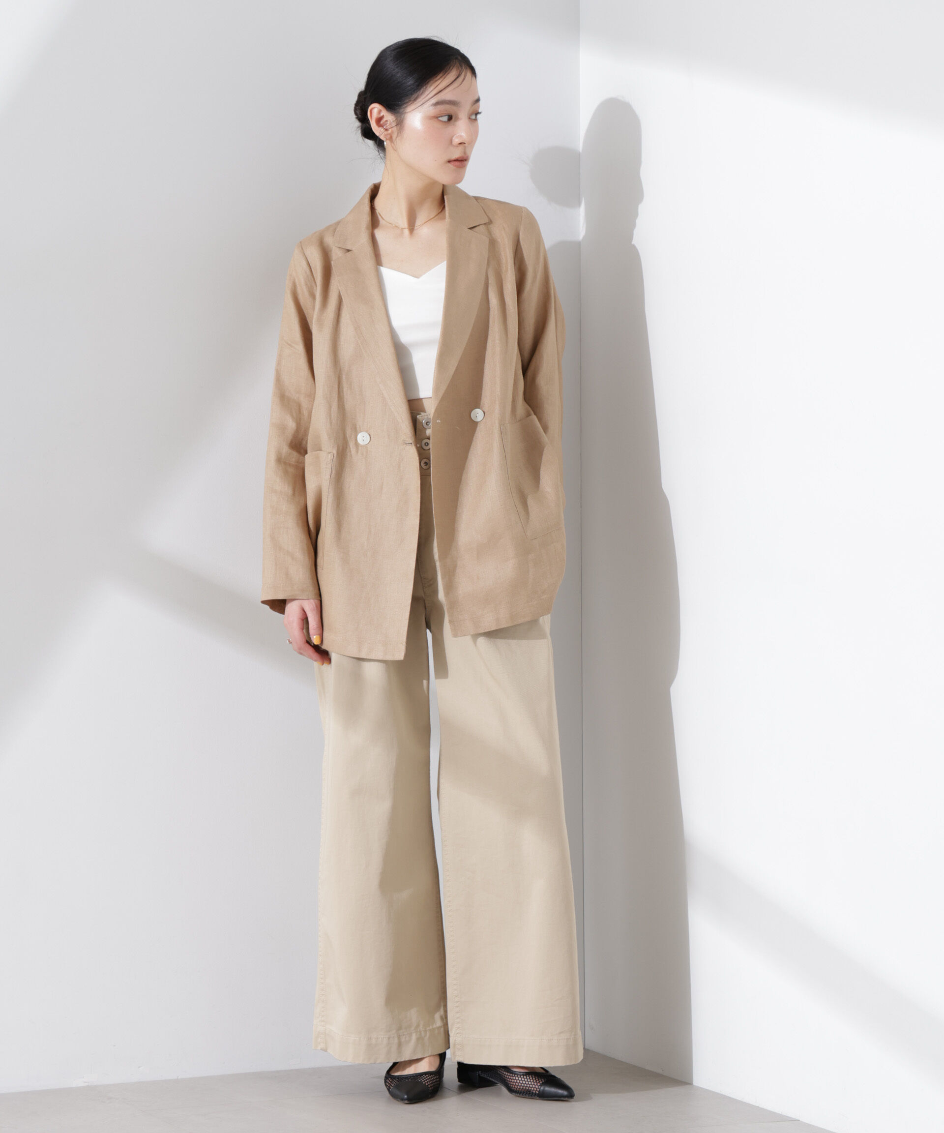 nano･universe「ヨーロピアンフラックス シアージャケット（セットアップ可）」|テーラードジャケット|