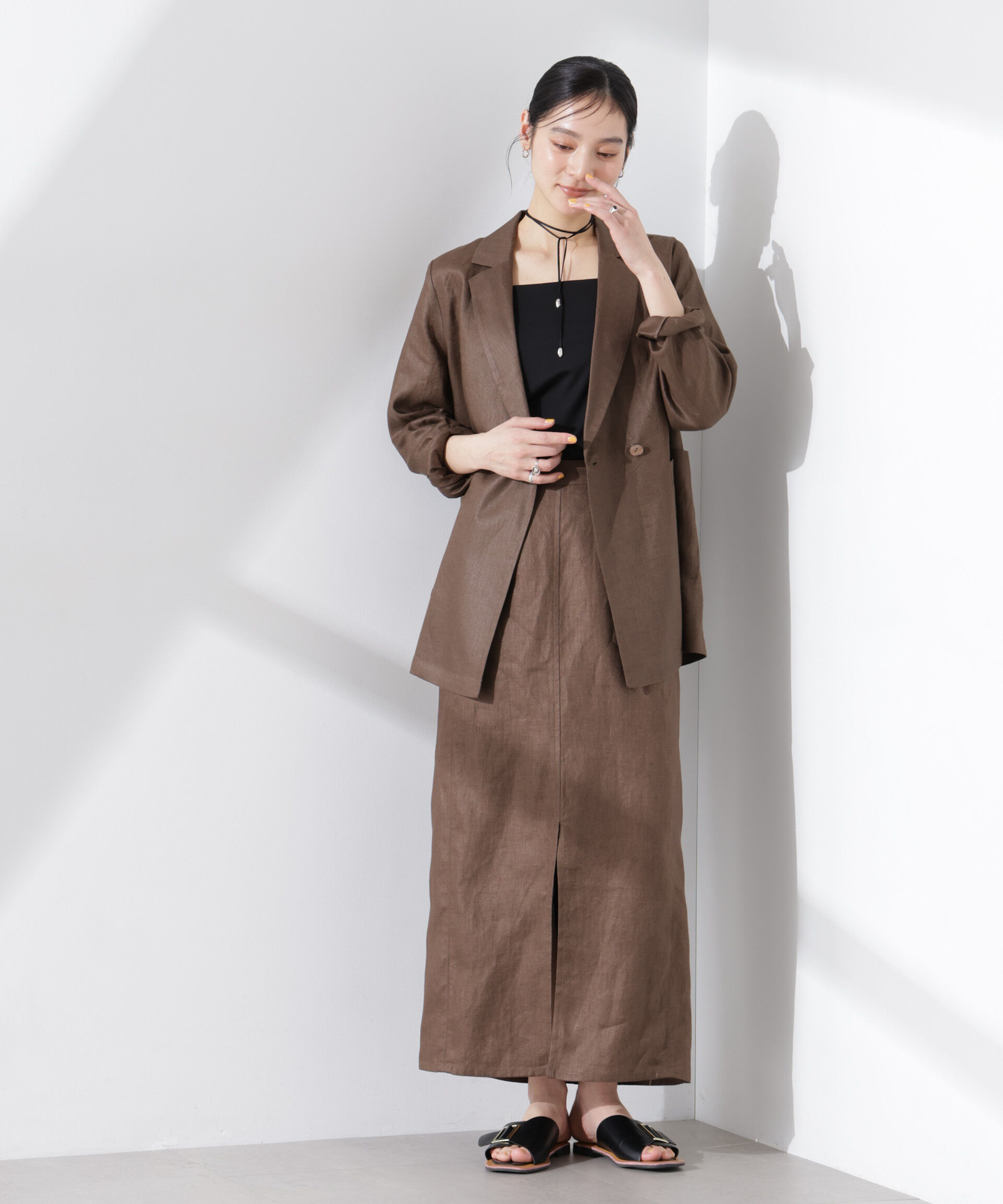 nano･universe「ヨーロピアンフラックス シアージャケット（セットアップ可）」|テーラードジャケット|