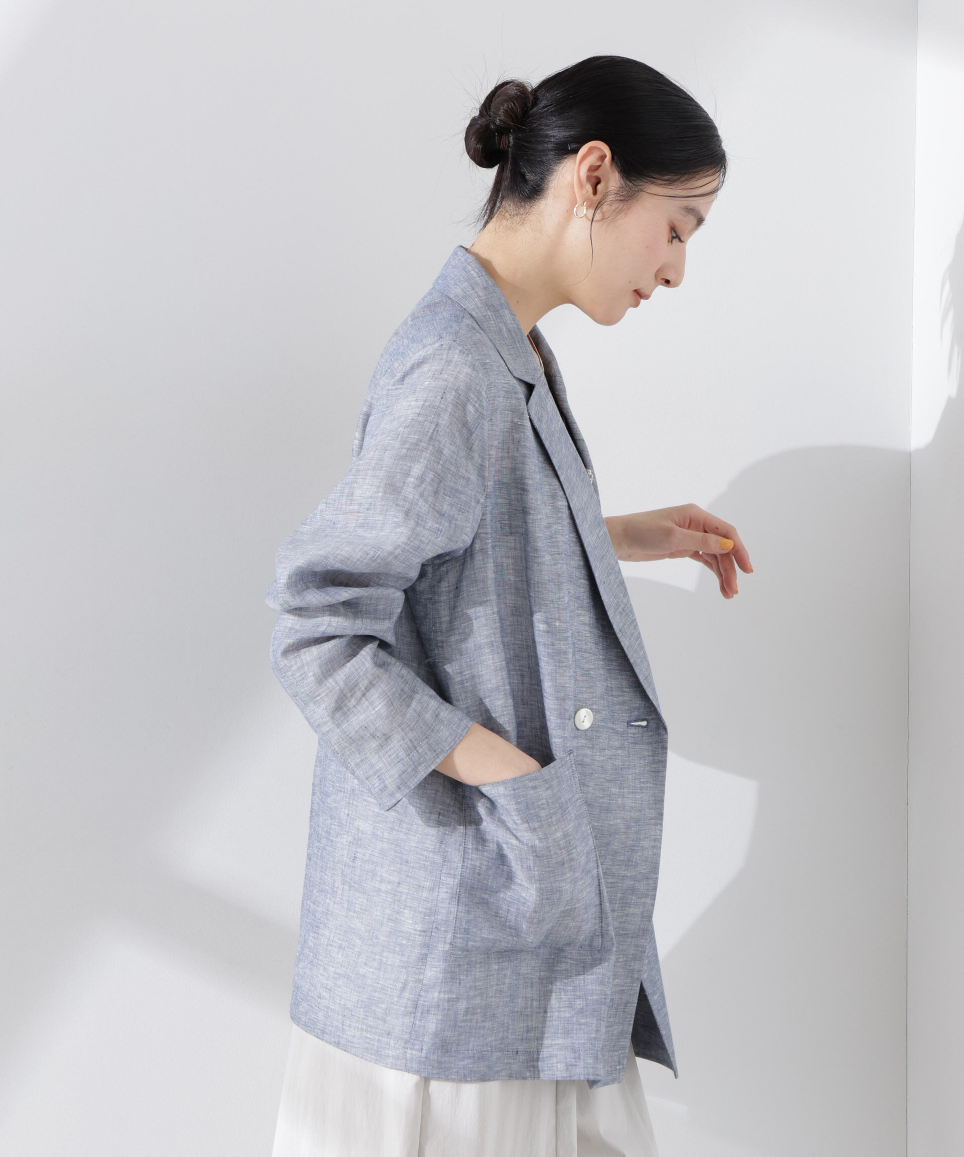 nano･universe「ヨーロピアンフラックス シアージャケット（セットアップ可）」|テーラードジャケット|