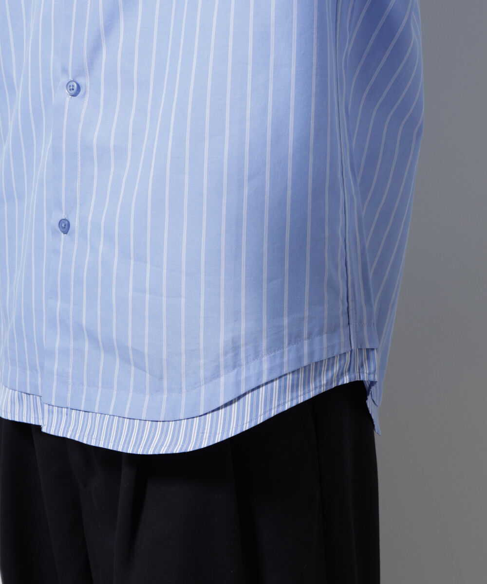 nano･universe「クレイジーストライプシャツ 半袖 １」|シャツ・ブラウス|