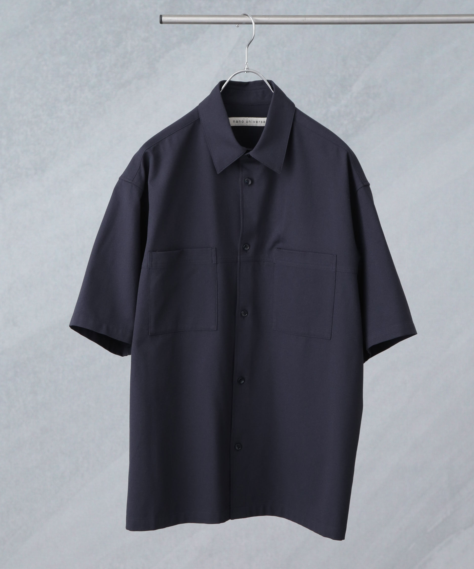 nano･universe「DotAir(R)ミニホールストレッチシャツ半袖/吸水速乾(セットアップ可)」|シャツ・ブラウス|