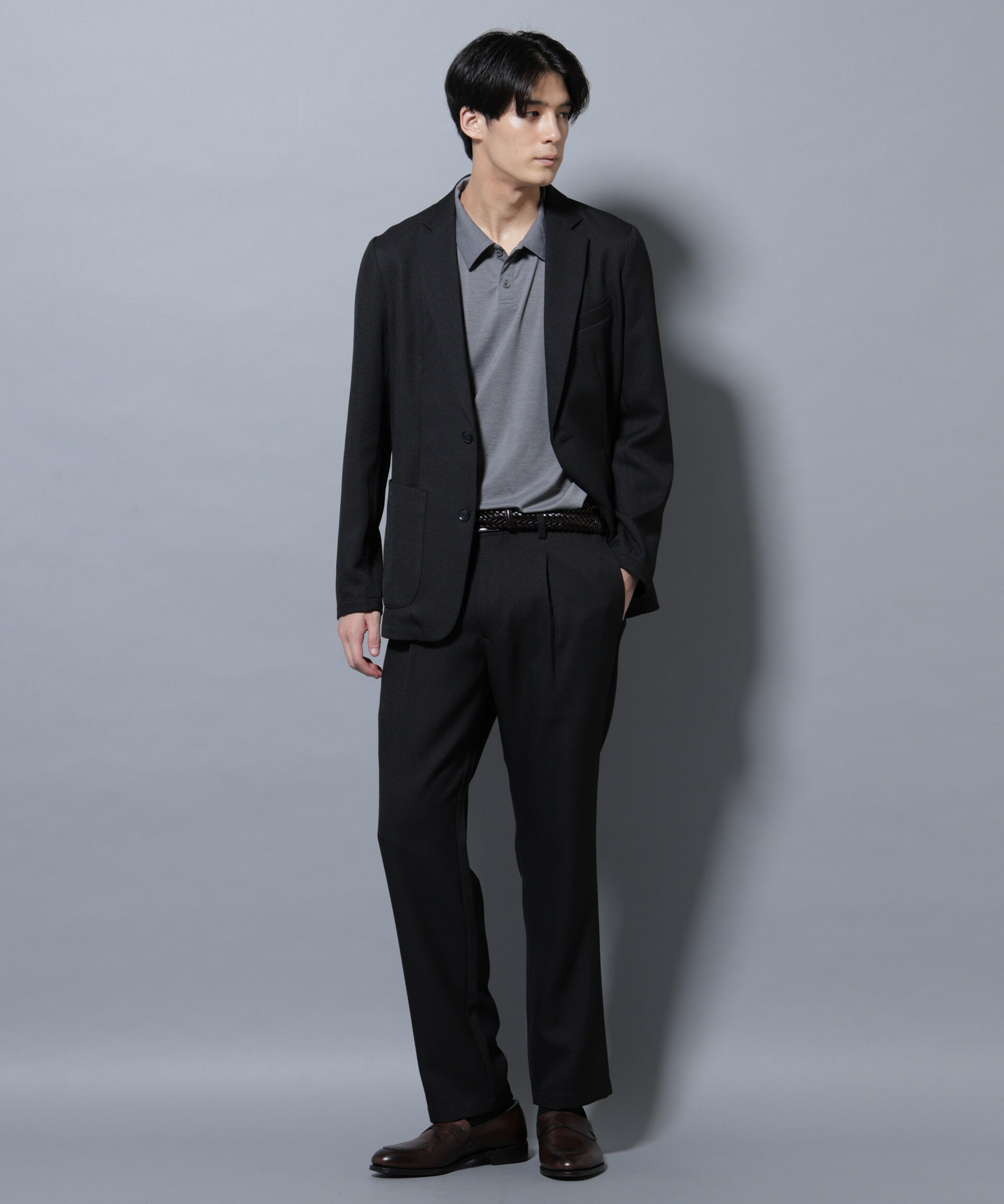 nano･universe「シャンブレーツイルセットアップ」|スーツ|D.グレー2