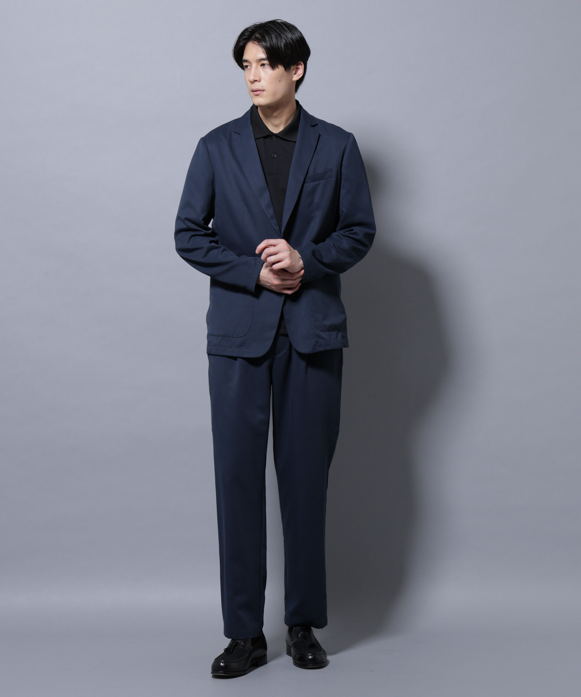 nano･universe「ピーチツイルセットアップ」|スーツ|ネイビー