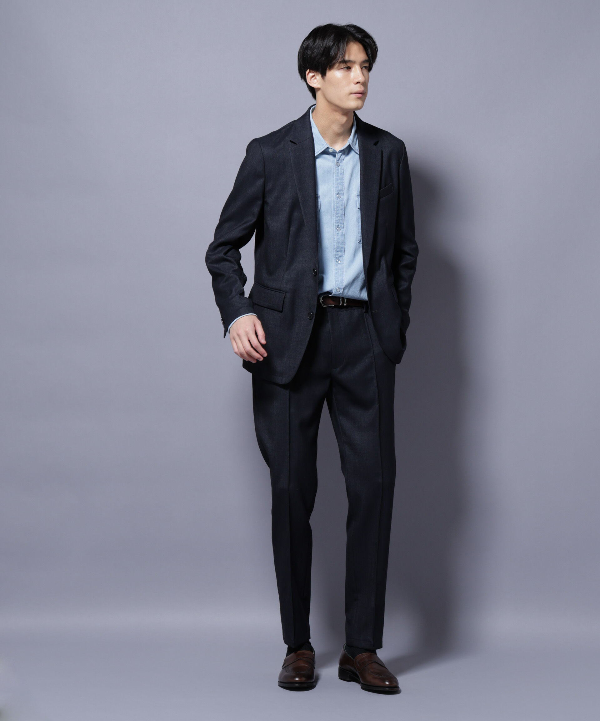 nano･universe「「N TROUSERS PREMIUM」ウールデニムパンツ/STRETCH(セットアップ可)」|スーツ|