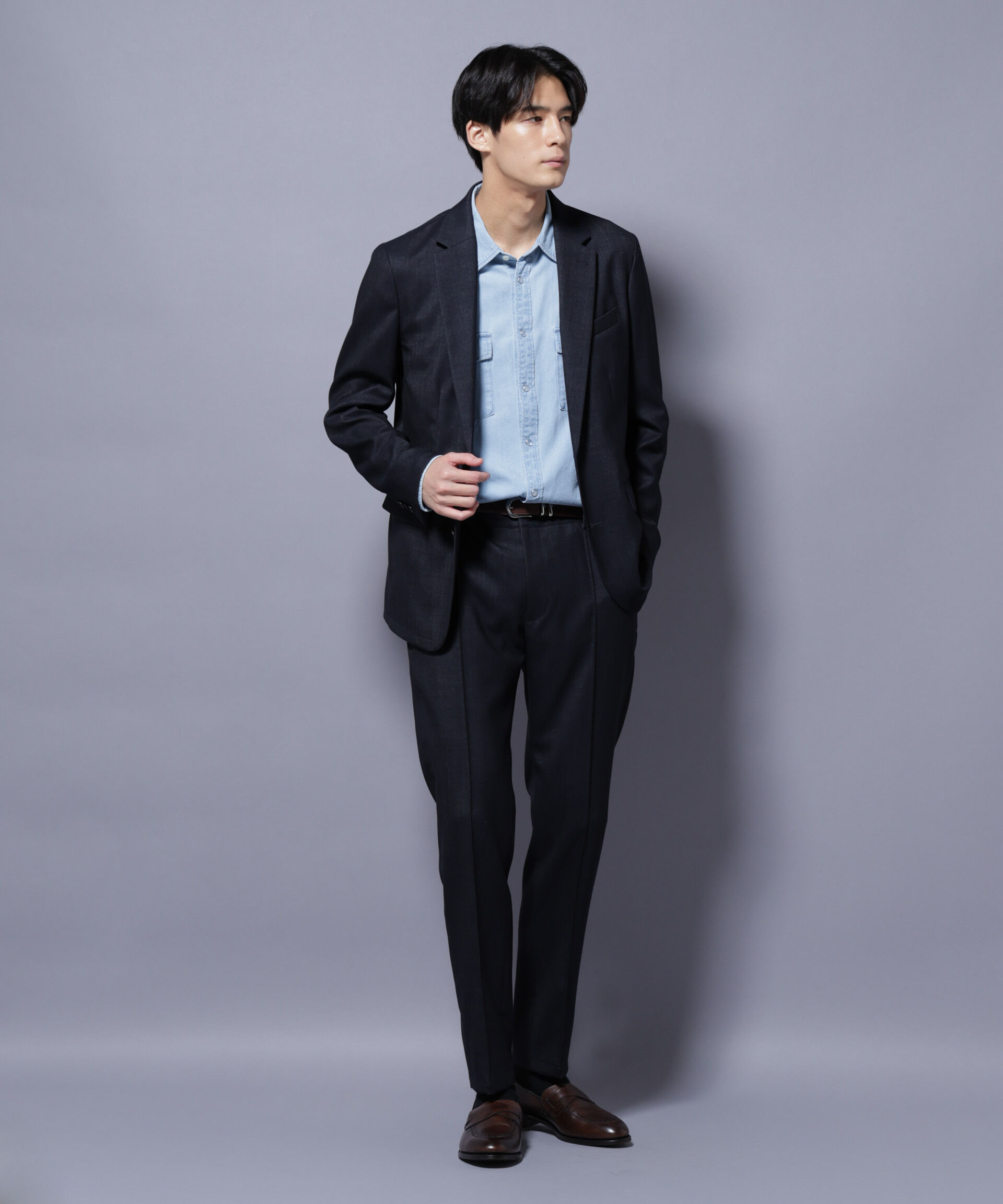 nano･universe「「N TROUSERS PREMIUM」ウールデニムパンツ/STRETCH(セットアップ可)」|スーツ|