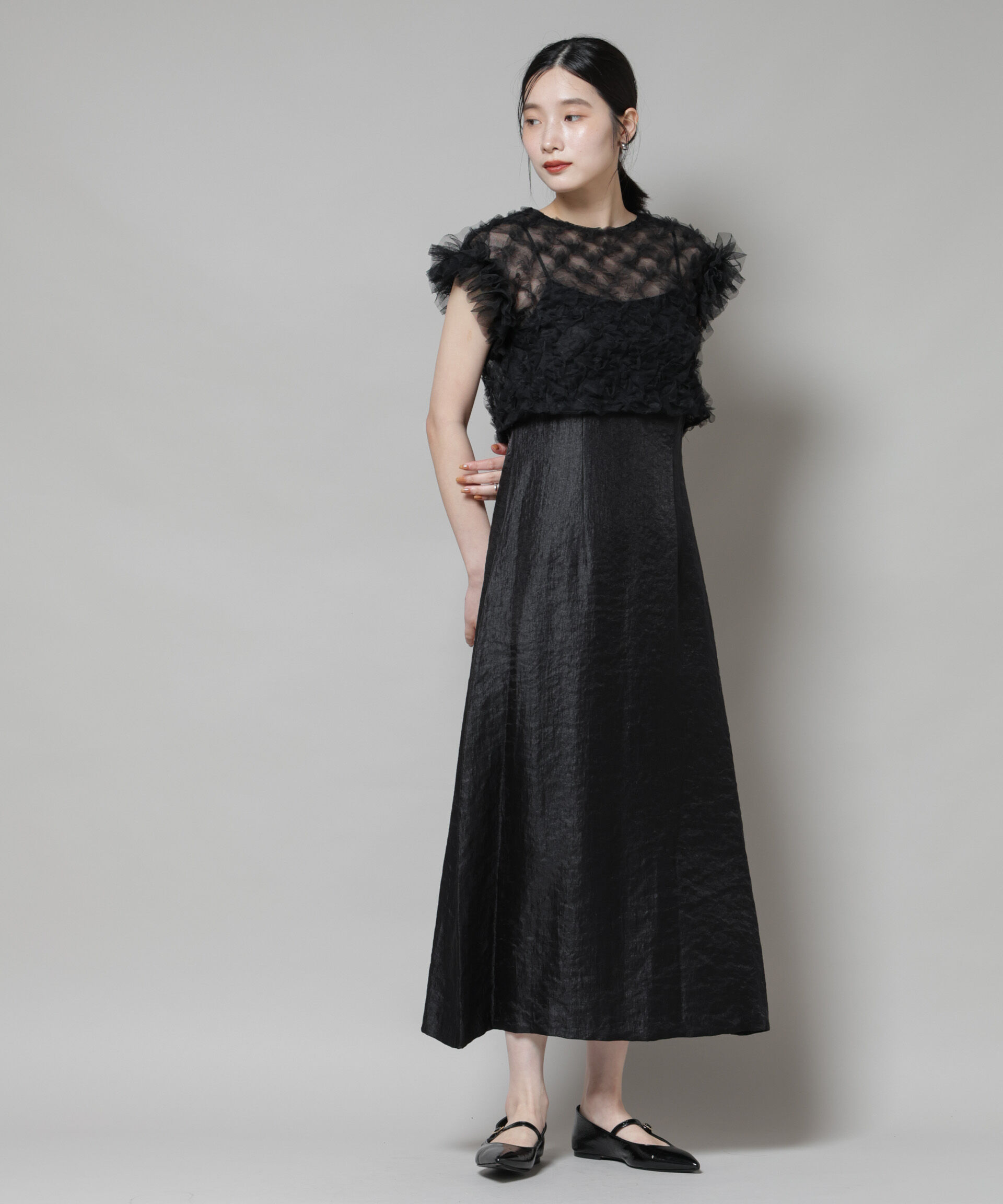 nano･universe「kaene/ボリュームブラウスセットドレス」|ワンピース|