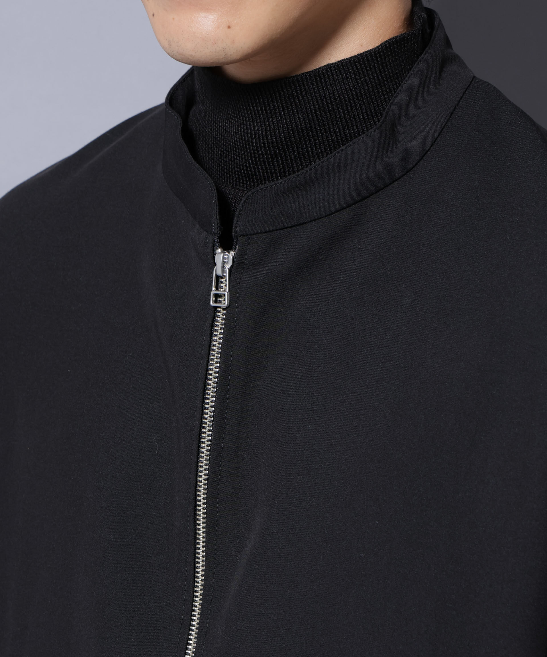 nano･universe「TR シングルライダースブルゾン」|ブルゾン・スタジャン|