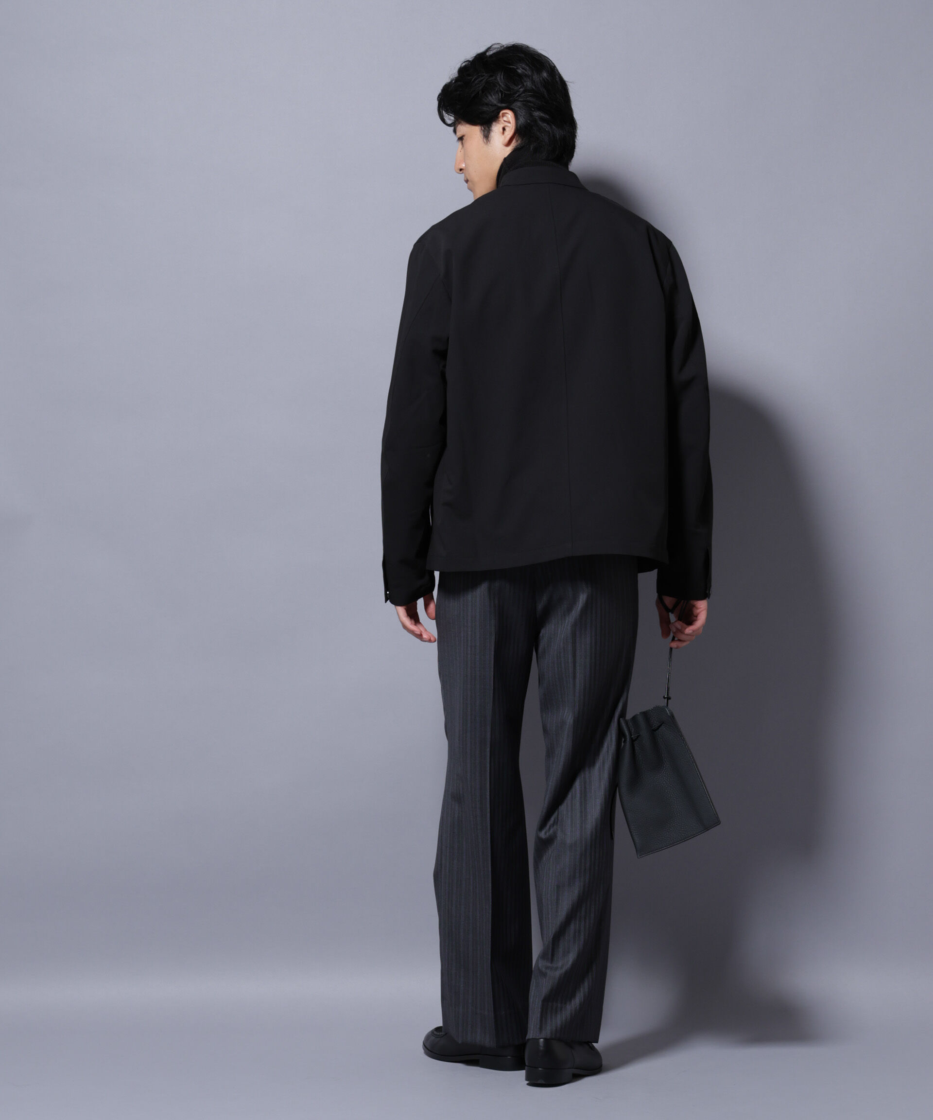 nano･universe「TR シングルライダースブルゾン」|ブルゾン・スタジャン|