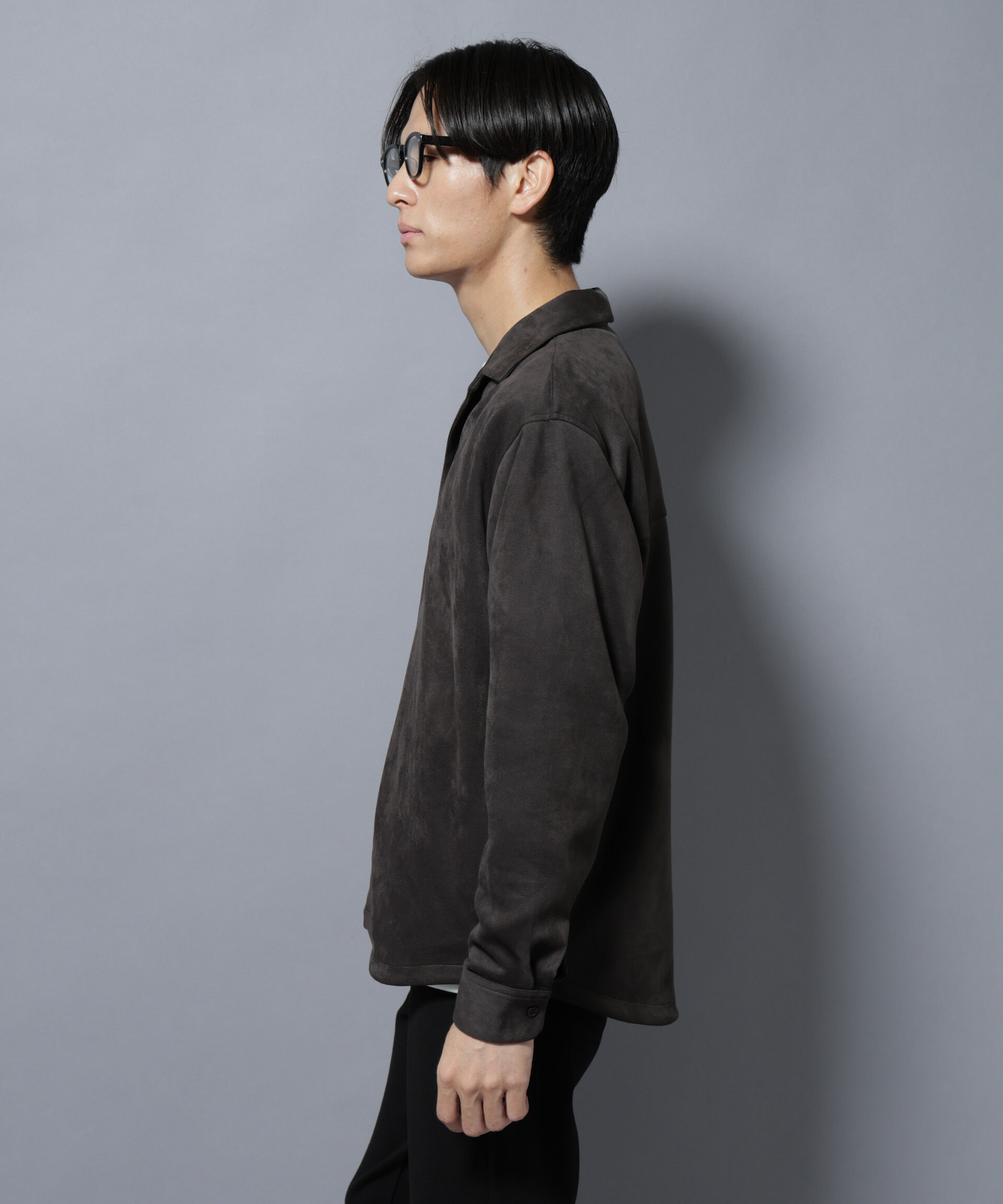 nano･universe「フェイクスエードシャツ 長袖」|シャツ・ブラウス|