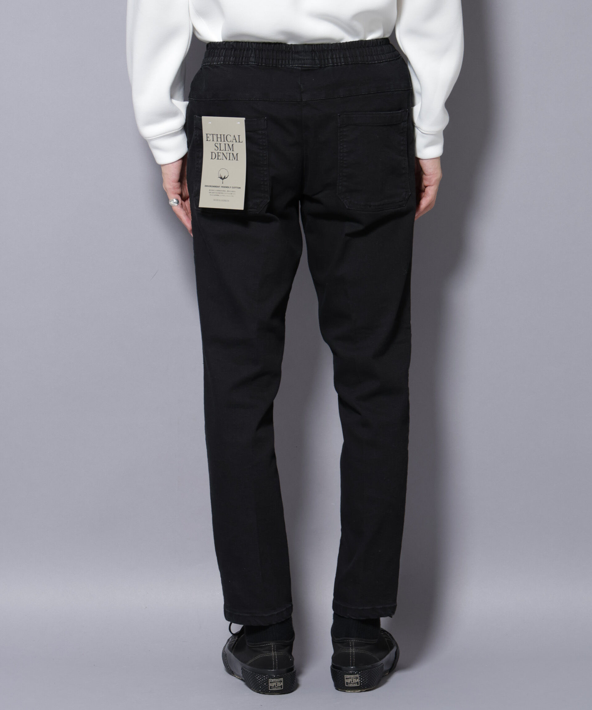 nano･universe「NORMANBROS/NORMANBROS別注 ストレッチイージーデニム」|チノ|