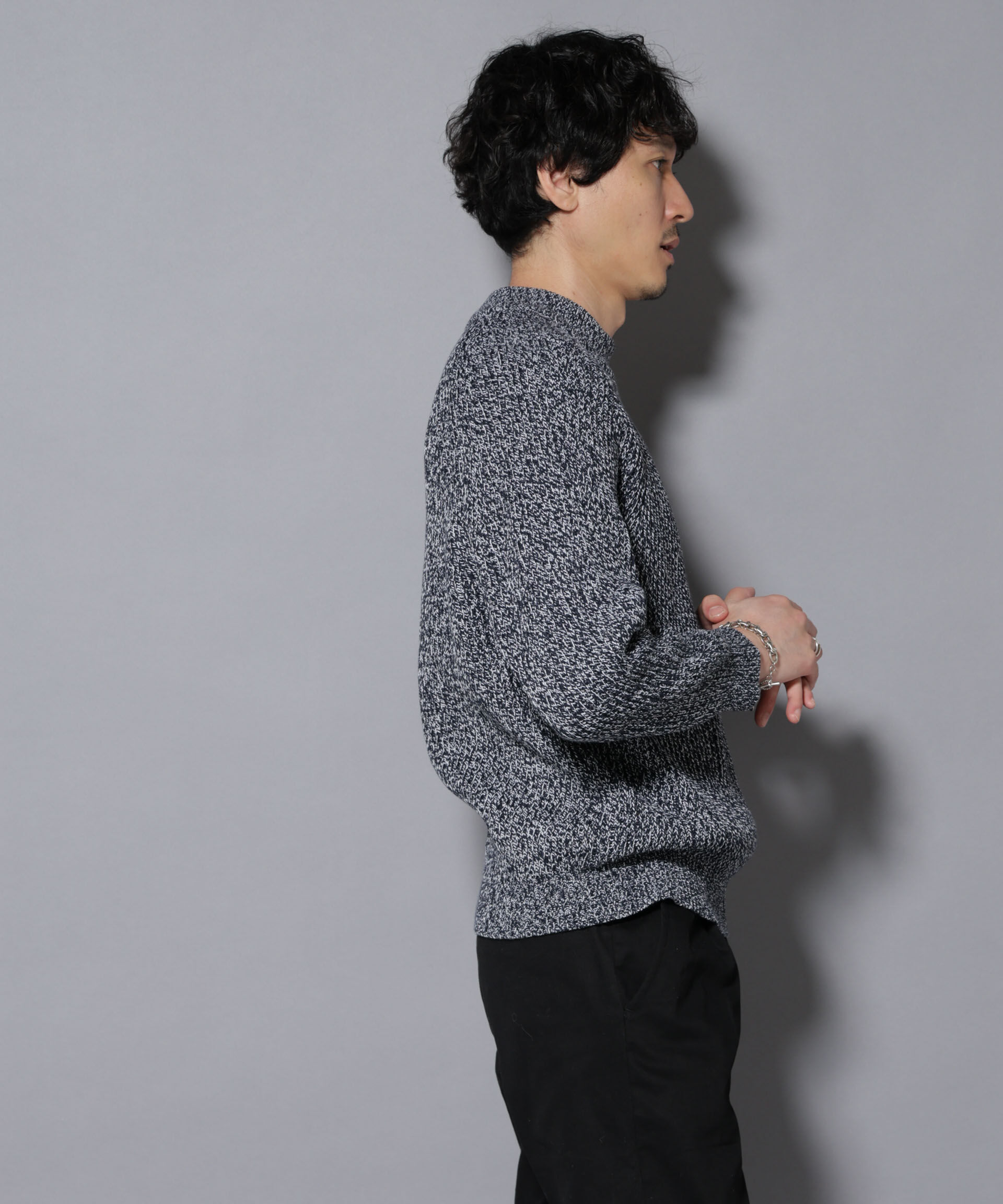 nano･universe「コットンMIXバルキーモックネックニット」|ニット・セーター|