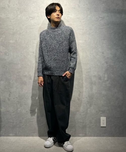 nano･universe「コットンMIXバルキーモックネックニット」|ニット・セーター|