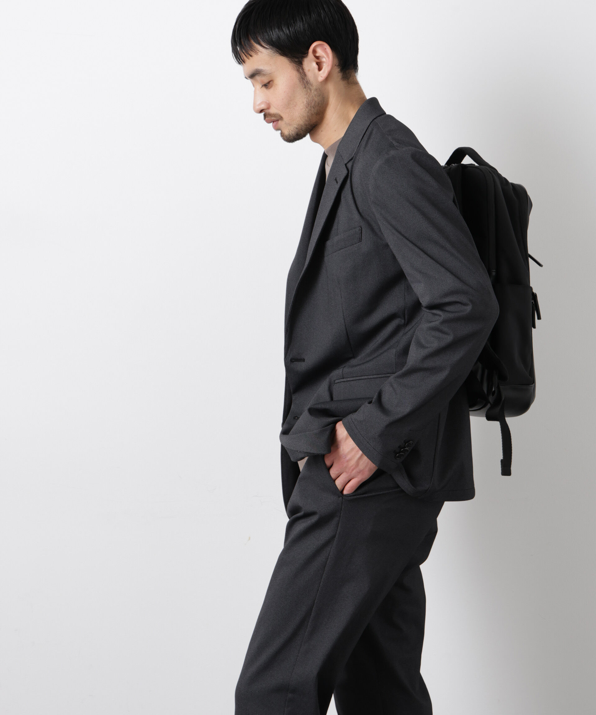 nano･universe「｢Damerino｣ 軽量ジャージーデニムライクストレッチセットアップ」|スーツ|