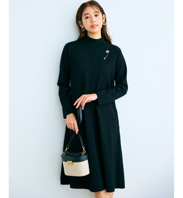 組曲「ELENAリラクシーニットワンピース」|ワンピース|ブラック系