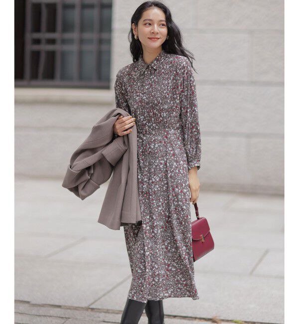 組曲「プティフラワープリント ワンピース」|ワンピース|グレー系5