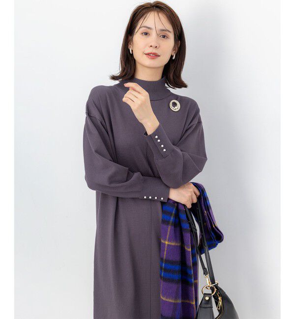 組曲「【WEB限定】スムースストレッチニット ワンピース」|ワンピース|