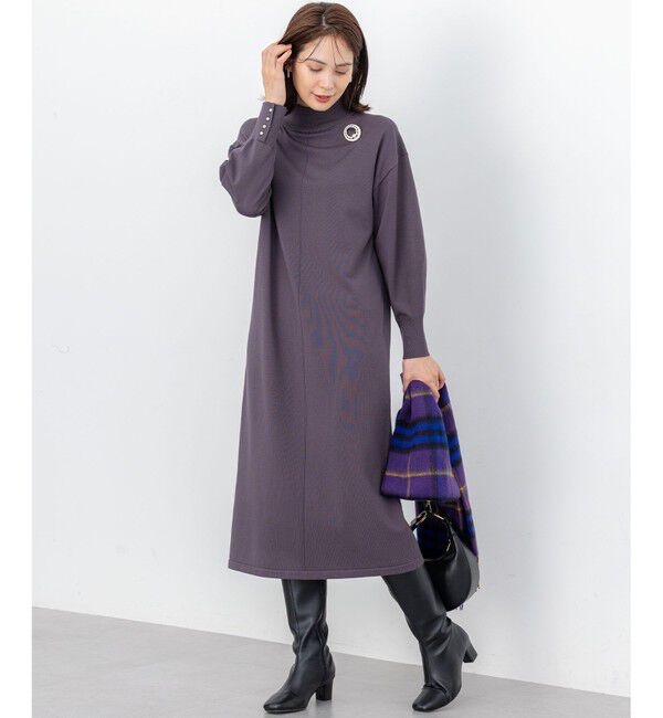 組曲「【WEB限定】スムースストレッチニット ワンピース」|ワンピース|