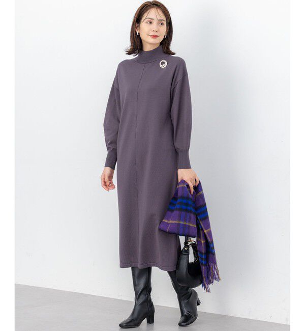 組曲「【WEB限定】スムースストレッチニット ワンピース」|ワンピース|