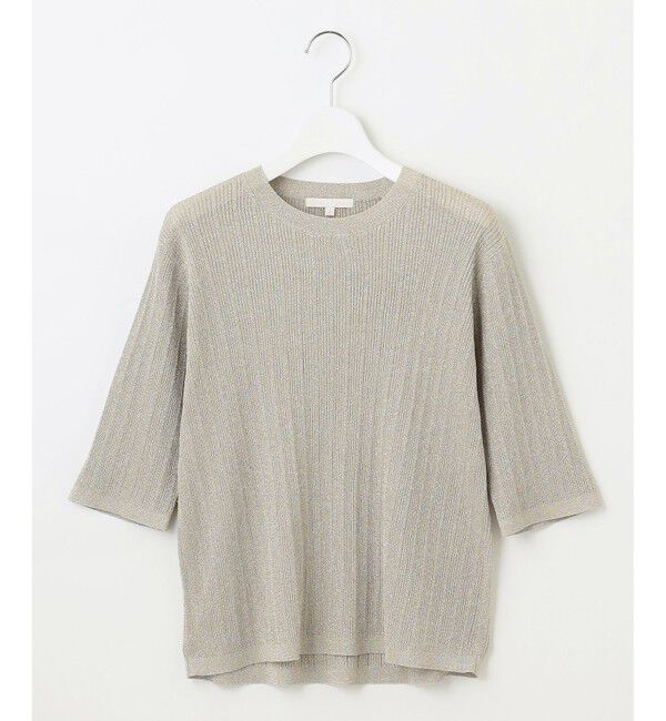 自由区「【カタログ掲載・アンサンブル対応・洗える】グリッターリブプルオーバー ニット」|ニット・セーター|