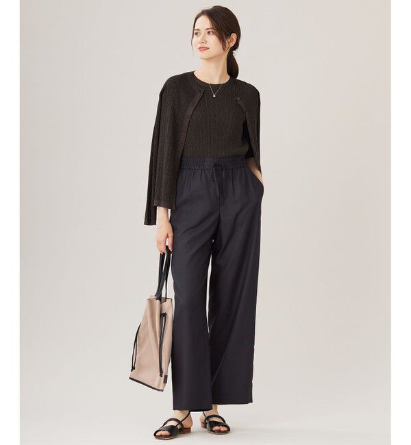 自由区「【カタログ掲載・アンサンブル対応・洗える】グリッターリブプルオーバー ニット」|ニット・セーター|