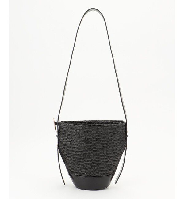 自由区「ラタンライクバケツ バッグ」|ショルダー・メッセンジャー|ブラック