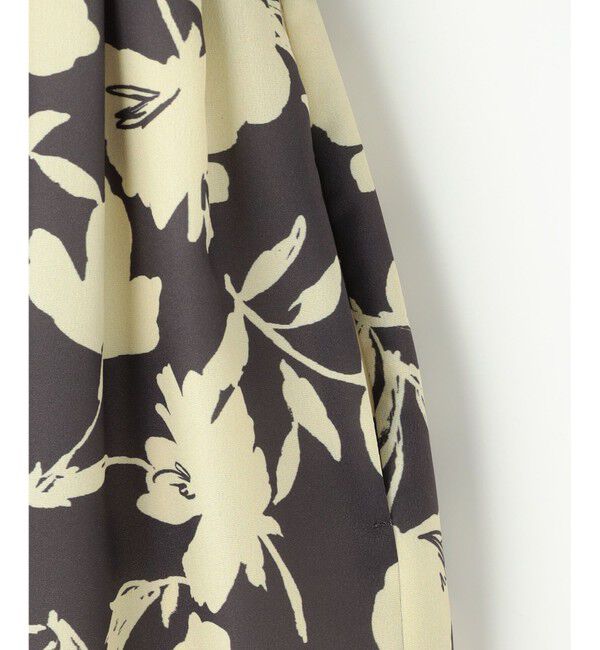 自由区「バイカラーフラワープリント ワンピース」|ワンピース|