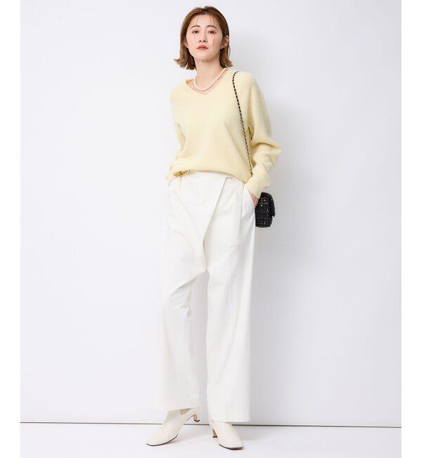 23区「【洗える】ウールカシミヤ Vネック ニット」|ニット・セーター|