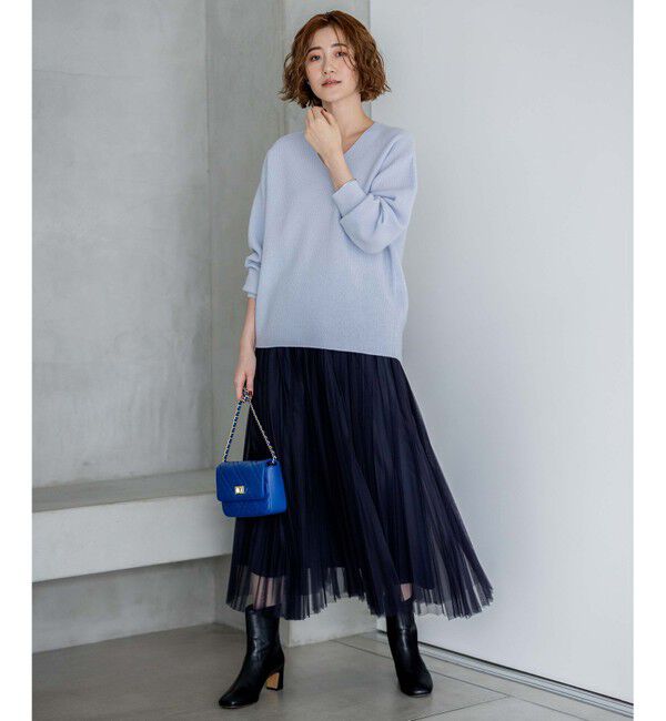 23区「【洗える】ウールカシミヤ Vネック ニット」|ニット・セーター|