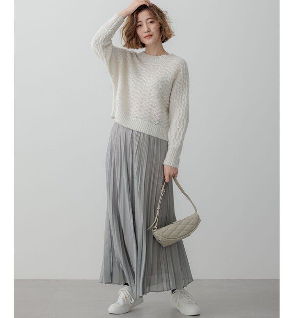 23区「ホイルプリントプリーツ スカート」|スカート|