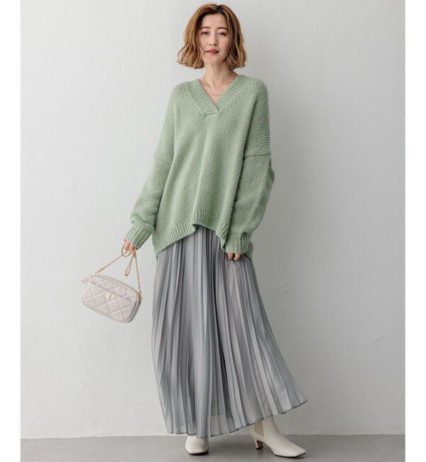 23区「ホイルプリントプリーツ スカート」|スカート|