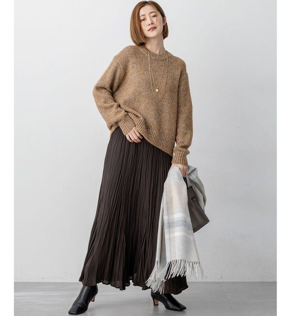 23区「【洗える】クラッシュ プリーツ ジョーゼット スカート」|スカート|