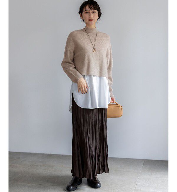 23区「【洗える】クラッシュ プリーツ ジョーゼット スカート」|スカート|