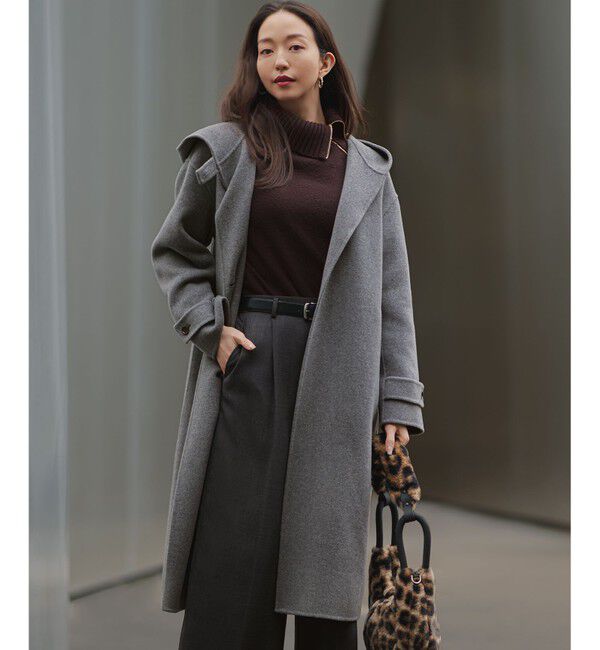 23区「【滝沢眞規子さん着用/VERY掲載】MANTECOPureリバー フード ロングコート」|その他|ﾐﾃﾞｨｱﾑ