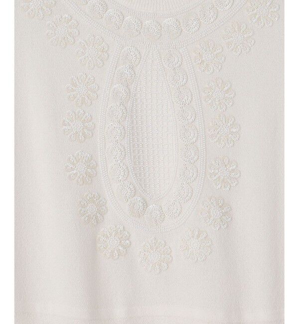 GRACE CONTINENTAL「エスニック刺繍ニットワンピース」|ワンピース|