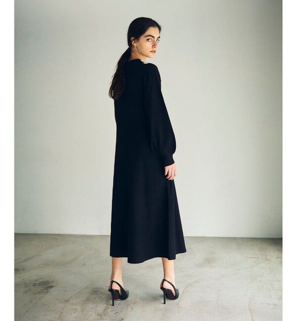 GRACE CONTINENTAL「エスニック刺繍ニットワンピース」|ワンピース|