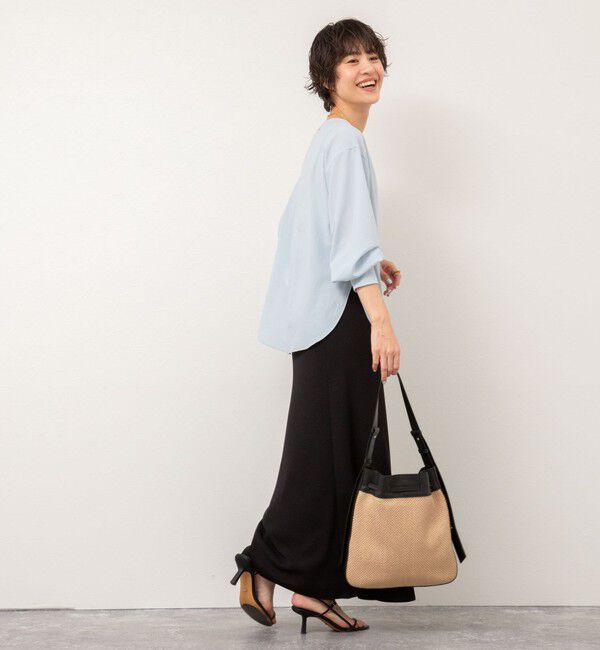 NOLLEY'S sophi「【追加】《オールシーズン対応》ウォッシャブルマットサテンナロースカート」|スカート|