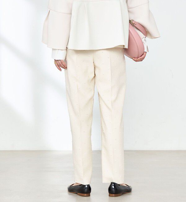 NOLLEY'S「《セットアップ対応》ウォッシャブルドットツッキリツータックテーパードパンツ」|その他|