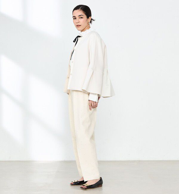NOLLEY'S「《セットアップ対応》ウォッシャブルドットツッキリツータックテーパードパンツ」|その他|