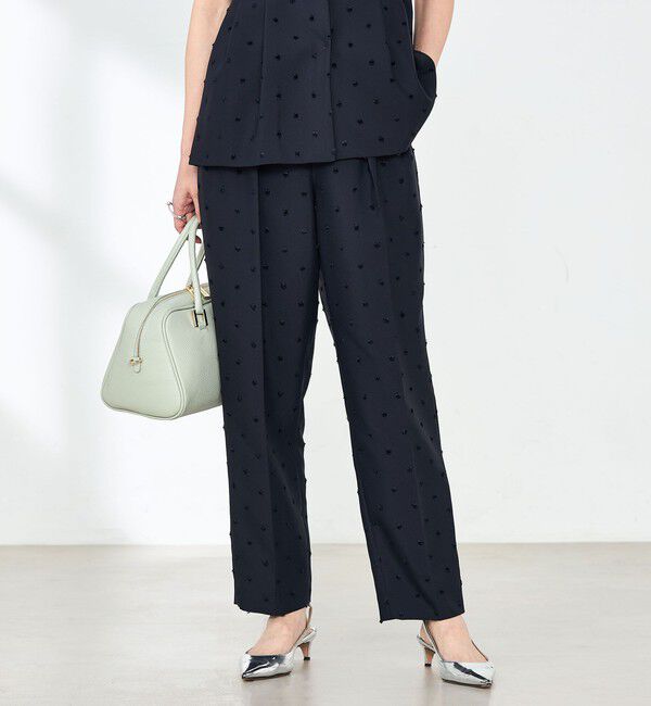 NOLLEY'S「《セットアップ対応》ウォッシャブルドットツッキリツータックテーパードパンツ」|その他|